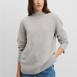 Country Road Light Gray Wool Longline Knit